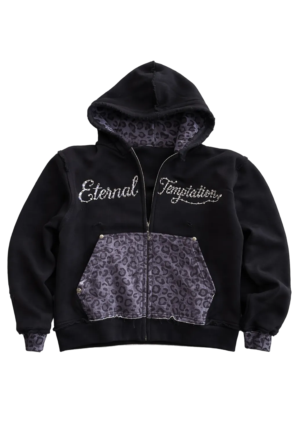 Cheetah print zip up